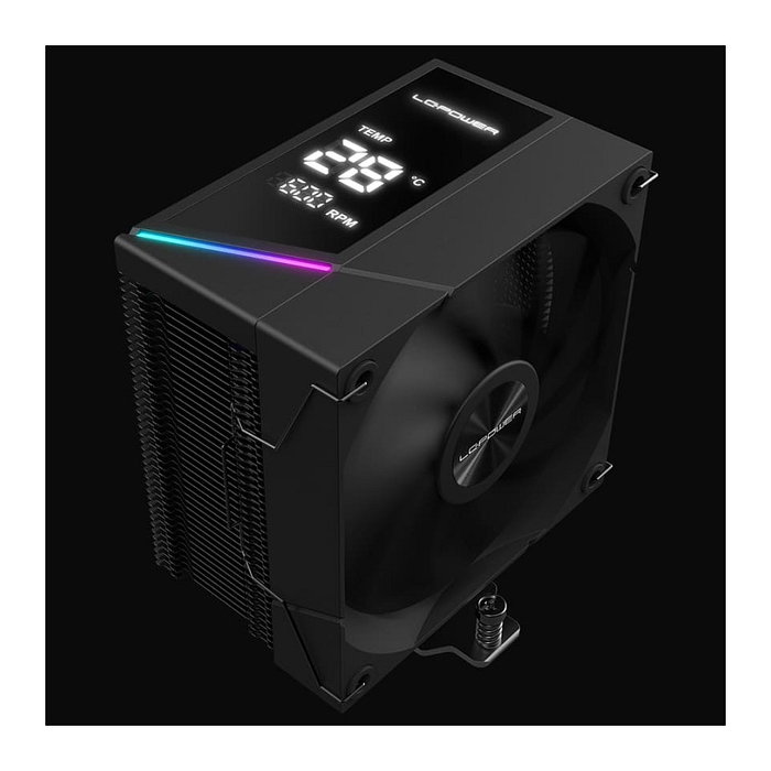 LC-Power LC-CC-120-DB6 Ventilador CPU 120mm, 600-2200 RPM, Negro, FDB, PWM, Compatible Intel LGA 1851/1200/1700 y AMD AM4/AM5