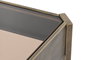 DKD Home Decor Mesa de Centro de Metal y Cristal Dorado