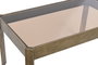 DKD Home Decor Mesa de Centro de Metal y Cristal Dorado