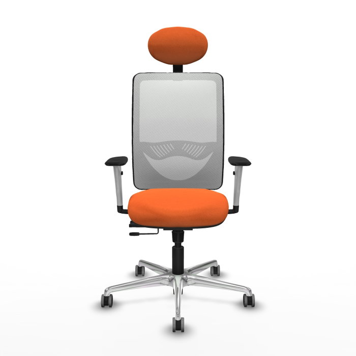 PIQUERAS Y CRESPO Silla de oficina Zulema Naranja y Blanco