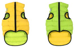 AiryVest Chaqueta Ligera Reversible para Perros, Verde/Amarrillo, M40