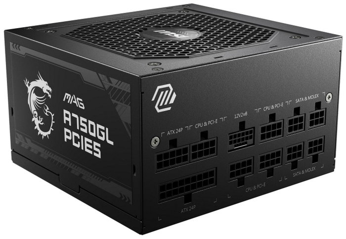 MSI MAG A750GL PCIE5 750 W 80 PLUS Gold Totalmente Modular Negro