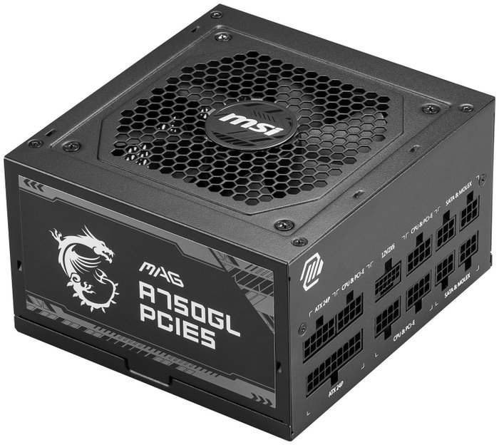 MSI MAG A750GL PCIE5 750 W 80 PLUS Gold Totalmente Modular Negro