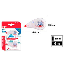 MP Cinta correctora extra opaca 5 mm x 6 m, 3 unidades