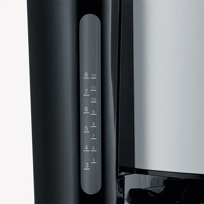 Severin KA 4847 Cafetera de filtro plateada, 1000W, 1.25L, para 8 tazas, jarra térmica