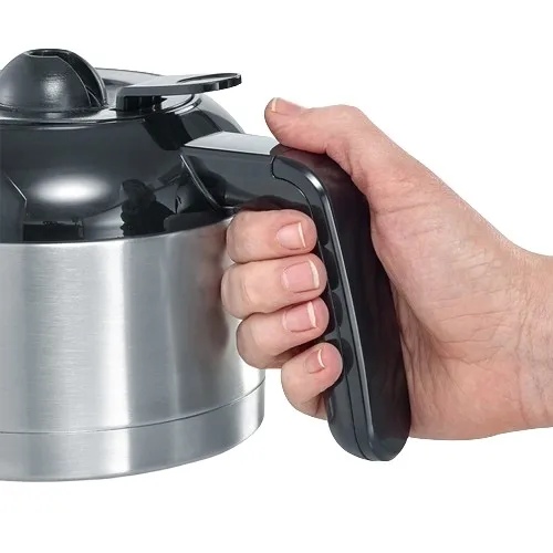 Severin KA 4847 Cafetera de filtro plateada, 1000W, 1.25L, para 8 tazas, jarra térmica