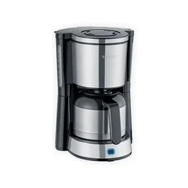 Severin KA 4847 Cafetera de filtro plateada, 1000W, 1.25L, para 8 tazas, jarra térmica