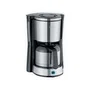 Severin KA 4847 Cafetera de filtro plateada, 1000W, 1.25L, para 8 tazas, jarra térmica