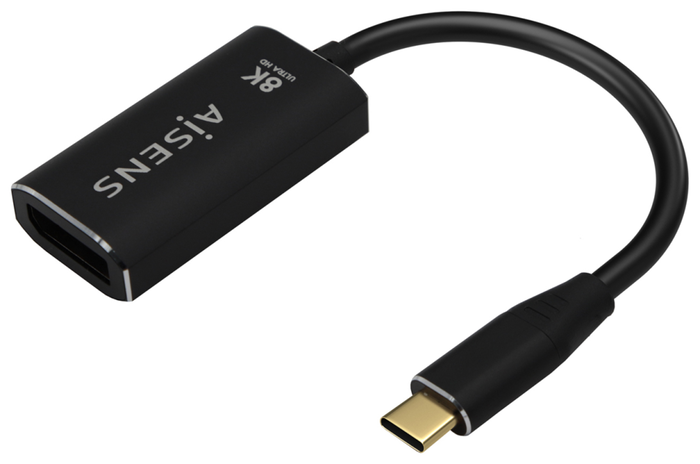 Aisens Conversor USB-C a DisplayPort 8K@60Hz Negro