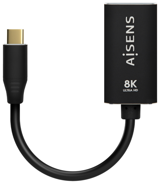 Aisens Conversor USB-C a DisplayPort 8K@60Hz Negro
