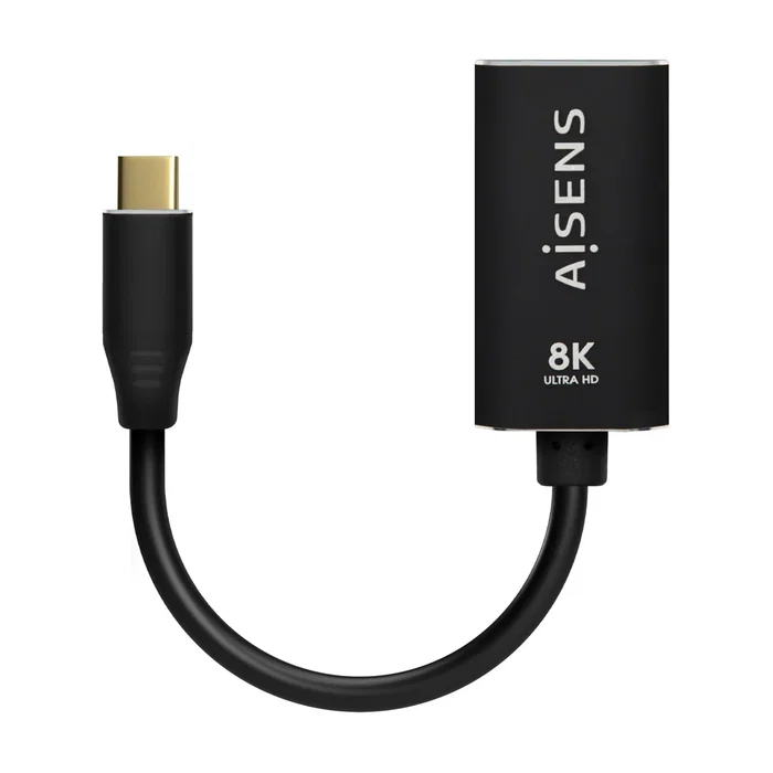 Aisens Conversor USB-C a DisplayPort 8K@60Hz Negro 15cm