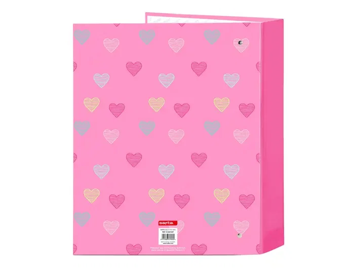 Safta Carpeta de cartón Benetton Heart con 4 anillas Safta Carpeta de cartón Benetton Heart con 4 anillas