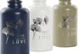 DKD Home Decor Dosificador de Cristal y ABS 400ml Surtido de 4 Unidades