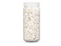 Giftdecor Bote con Piedras Blancas Decorativas 700g, Piedras de 8-15 mm, Jarrón de Piedra Blanco 15.8 cm de Alto (Set de 12)