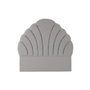 DKD Home Decor Cabecero de Cama en Poliéster y MDF Gris 157x160 cm