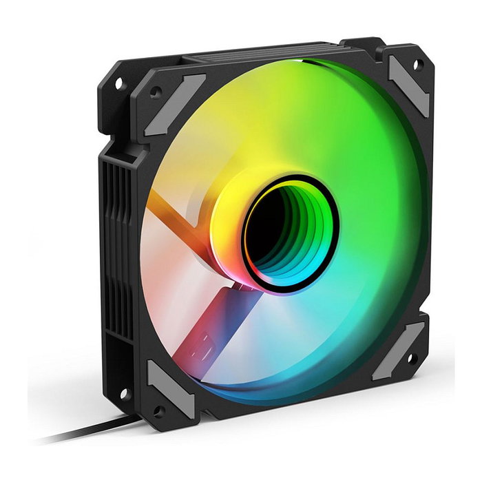 Sharkoon SHARK Mirror RGB PWM REVERSE Black Ventilador 120mm 1500 RPM 99.52 m3/h, 25mm de Espesor, con LEDs Multicolor Sharkoon SHARK Mirror RGB PWM REVERSE Black Ventilador 120mm 1500 RPM 99.52 m3/h, 25mm de Espesor, con LEDs Multicolor