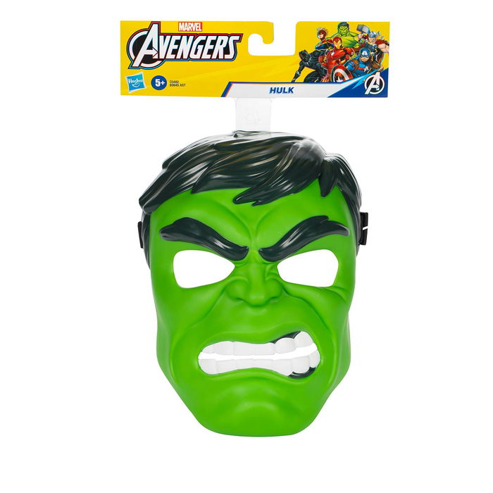 Hasbro G0436 - Pack de 2 Máscaras de Disfraz para Niños, Marvel Avengers: Iron Man y Hulk, Licencia Oficial, Edad +5 años