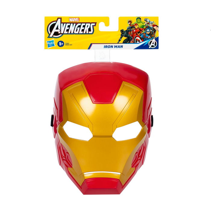 Hasbro G0436 - Pack de 2 Máscaras de Disfraz para Niños, Marvel Avengers: Iron Man y Hulk, Licencia Oficial, Edad +5 años