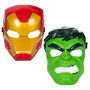 Hasbro G0436 - Pack de 2 Máscaras de Disfraz para Niños, Marvel Avengers: Iron Man y Hulk, Licencia Oficial, Edad +5 años