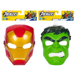 Hasbro G0436 - Pack de 2 Máscaras de Disfraz para Niños, Marvel Avengers: Iron Man y Hulk, Licencia Oficial, Edad +5 años