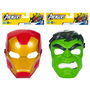 Hasbro G0436 - Pack de 2 Máscaras de Disfraz para Niños, Marvel Avengers: Iron Man y Hulk, Licencia Oficial, Edad +5 años