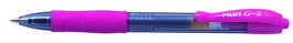 Pilot Bolígrafo Tinta Gel Azul G-2 Retráctil 0.7mm Rosa