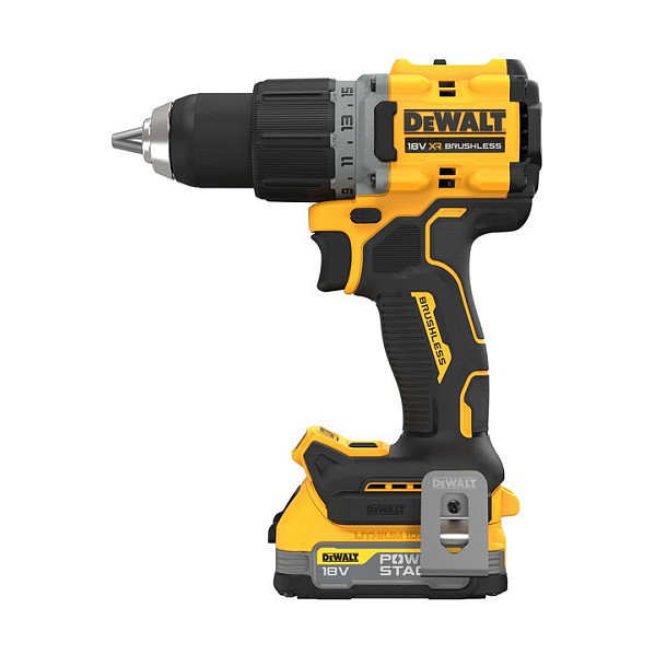 DeWALT DCD800E2T-QW Taladro Percutor a Batería 18V, Sin Escobillas, 1.7Ah, Par 90 Nm, 2000 RPM, Incluye Batería y Cargador
