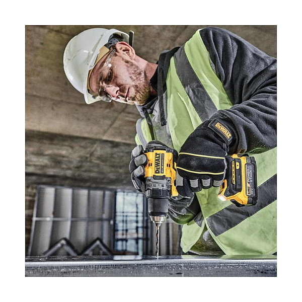 DeWALT DCD800E2T-QW Taladro Percutor a Batería 18V, Sin Escobillas, 1.7Ah, Par 90 Nm, 2000 RPM, Incluye Batería y Cargador