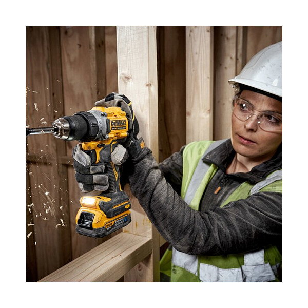 DeWALT DCD800E2T-QW Taladro Percutor a Batería 18V, Sin Escobillas, 1.7Ah, Par 90 Nm, 2000 RPM, Incluye Batería y Cargador
