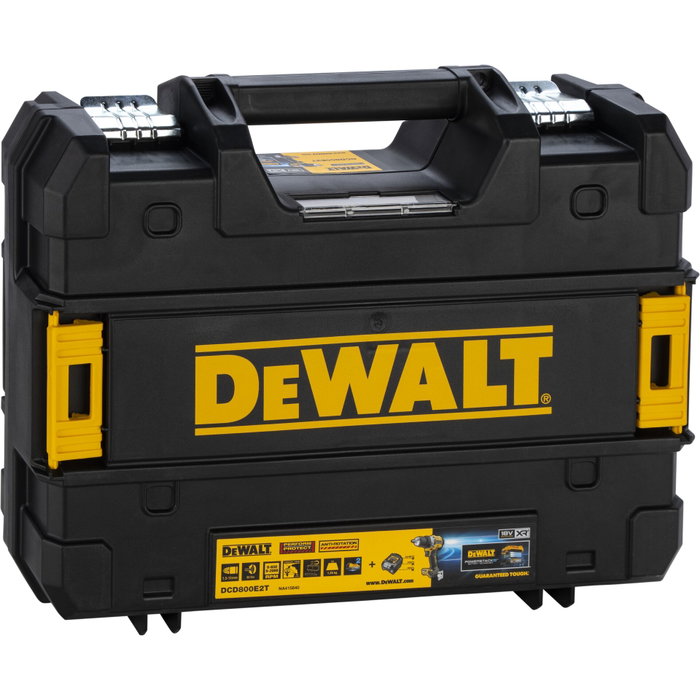 DeWalt DCD800E2T-QW Atornillador y Taladro Inalámbrico 18V con 2 Baterías POWERSTACK de 1,7 Ah