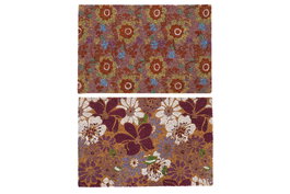 DKD Home Decor Felpudo Basics Fibra de Coco y Goma Multicolor Flores 40 x 60 cm (2 Unidades)