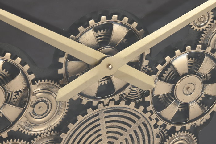 DKD Home Decor Reloj de Pared Dorado Granate Metal Cristal 100x100x14 cm