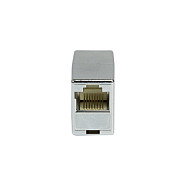 LogiLink NP0029 Acoplador en línea RJ45 Cat.5e blindado Gris