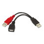 Aisens Cable USB 2.0 A101-0030 Negro y Rojo, 15 cm