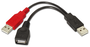 Aisens Cable USB 2.0 A101-0030 Negro y Rojo, 15 cm