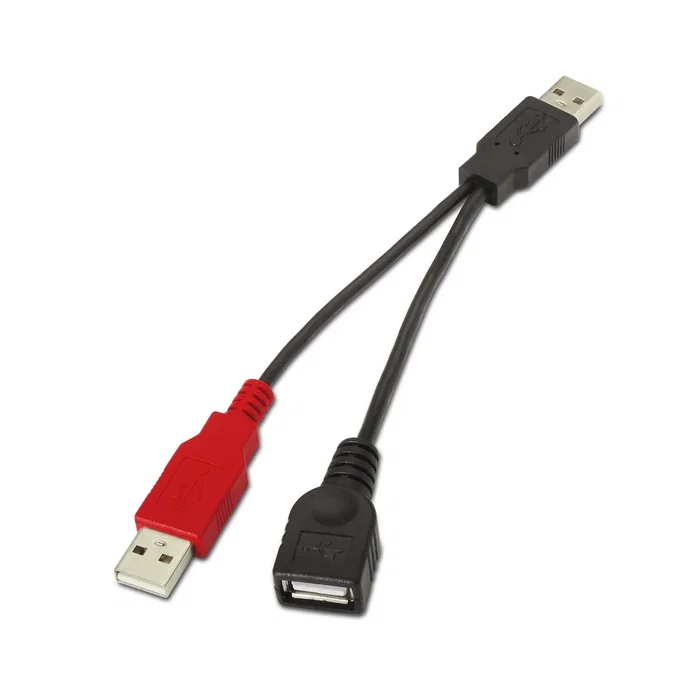 Aisens Cable USB 2.0 A101-0030 Negro y Rojo, 15 cm