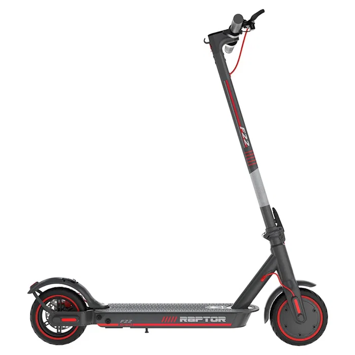 Aiwa Patinete Eléctrico F22 Raptor, Motor 350W Máx. 700W, Batería Litio 10Ah, Autonomía 30km, Velocidad 25 km/h, Plegable, Ruedas 8.5", Doble Freno Eléctrico y Disco, Gris