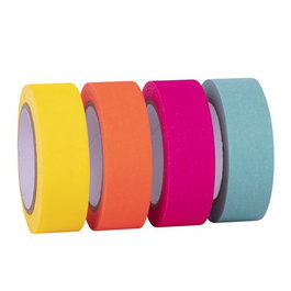 Cinta Adhesiva Apli Decorada Fluor Pack De 4