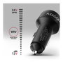 Axagon PWC-PQ48 Cargador de coche con USB-C Power Delivery 3 y USB-A Quick Charge 4+, negro