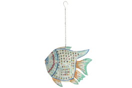 DKD Home Decor Decoración Metal Azul y Multicolor 51x17x39 cm