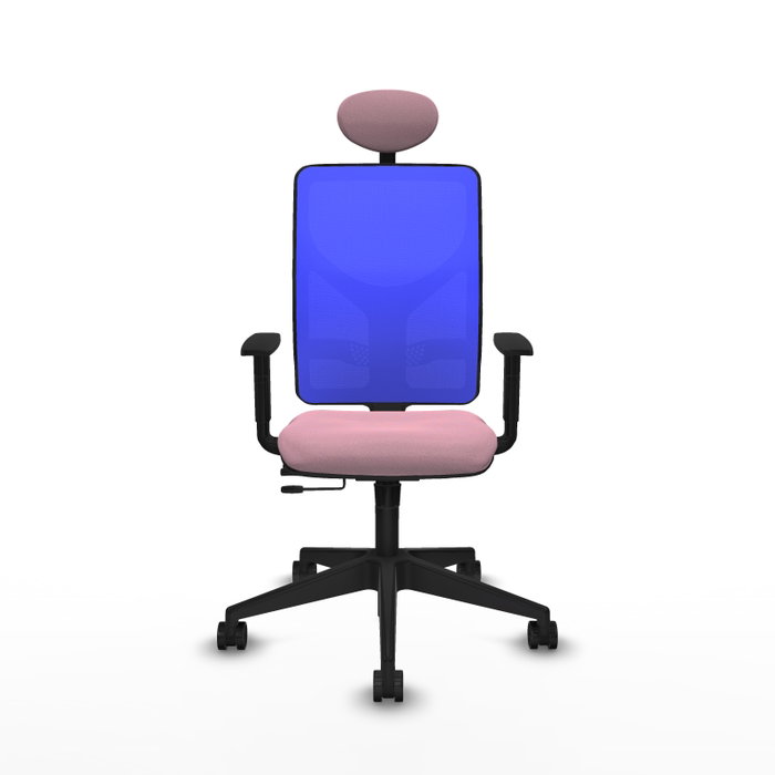 PIQUERAS Y CRESPO Silla de oficina Motilla con mecanismo Sincro/Traslack Rosa y Azul
