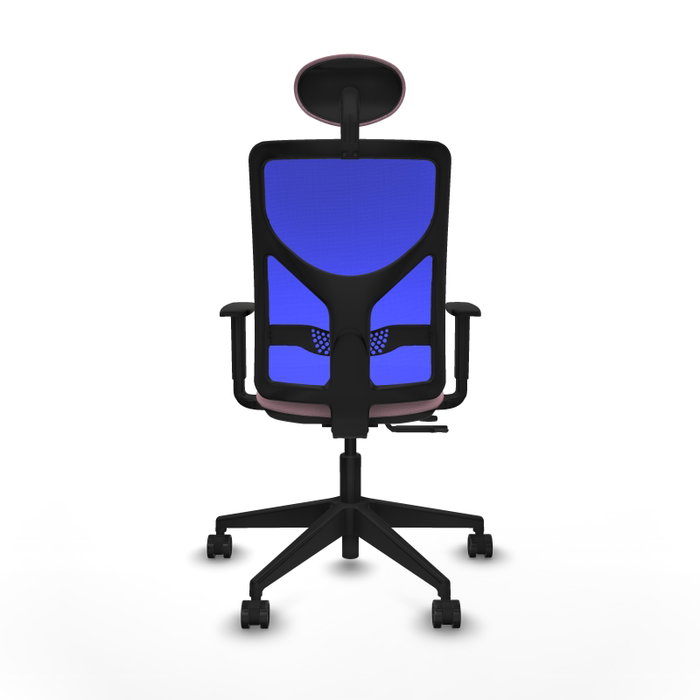 PIQUERAS Y CRESPO Silla de oficina Motilla con mecanismo Sincro/Traslack, asiento Rosa y malla Azul PIQUERAS Y CRESPO Silla de oficina Motilla con mecanismo Sincro/Traslack, asiento Rosa y malla Azul