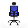 PIQUERAS Y CRESPO Silla de oficina Motilla con mecanismo Sincro/Traslack, asiento Rosa y malla Azul