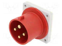 SEZ DK Conector de alimentación AC trifásico Macho 4 Polos 32A 400V