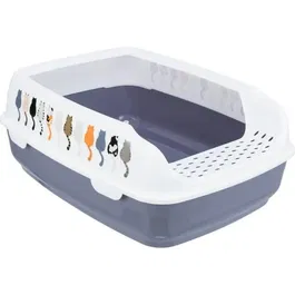 Trixie TRI4011905403977 Caja de arena Delio 38 x 20 x 50 cm Estampado Gris y Blanco
