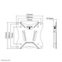 Neomounts NM-W25BLACK Soporte de Pared Fijo para Pantallas de 10-30", 25 kg, VESA 75x75-100x100, Negro