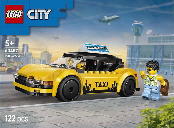 Lego City Juego de Construcción Taxi Amarillo, Edad Mínima Recomendada 6 Años