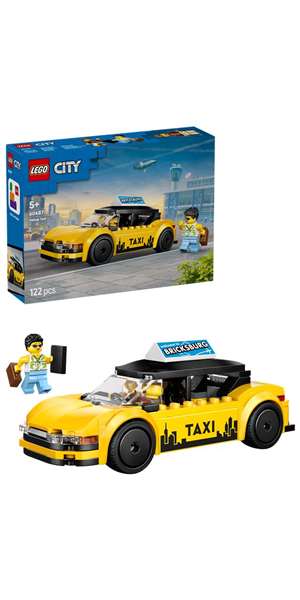 Lego City Juego de Construcción Taxi Amarillo, Edad Mínima Recomendada 6 Años