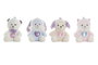 DKD Home Decor Peluche de Animales Surtido de 4 Unidades en Poliéster