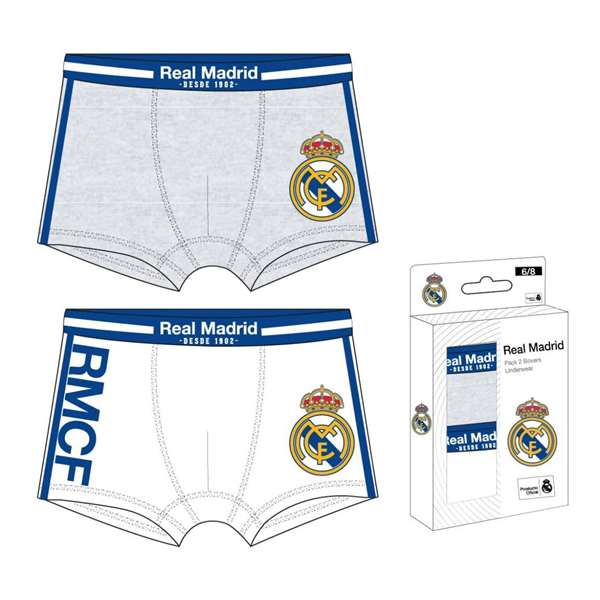 Cerdá Boxer Real Madrid T06/07 Pack 2 Piezas Talla 6-7 Años Multicolor